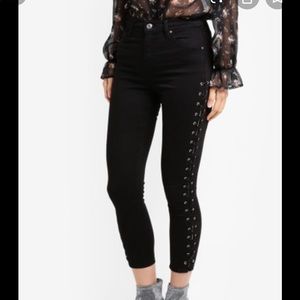 TopShop Jamie Jeans with lace up sides
